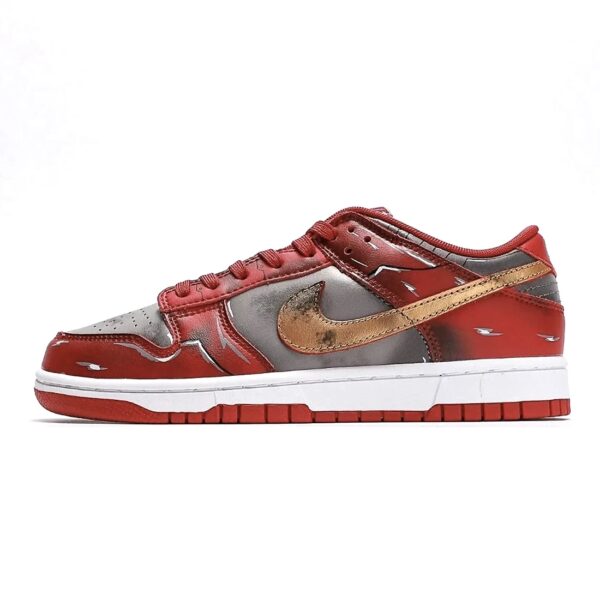 Nike Dunk Low UNLV Soft Grey Red-Metallic Gold for sale - Image 4