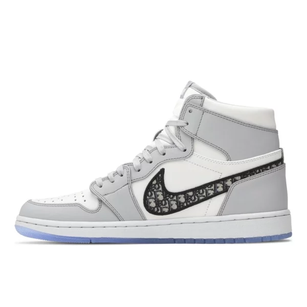 Dior x Nike Air Jordan 1 Retro High Grey for sale - Image 4