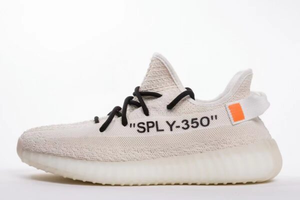 Off White x Adidas Yeezy Boost 350 V2 White for sale - Image 4