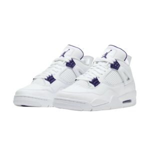 Air Jordan 4 Purple Metallic Retro Nike Sneakers