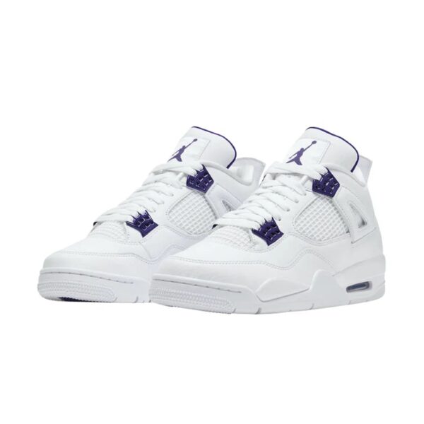 Air Jordan 4 Purple Metallic Retro Nike Sneakers