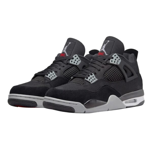 Air Jordan shoes 4 Series Black CanvasInfraredMNON