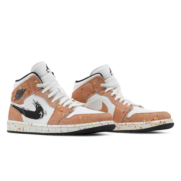 Nike Air Jordan 1 Mid SE Brushstroke Paint Splatter for sale - Image 2