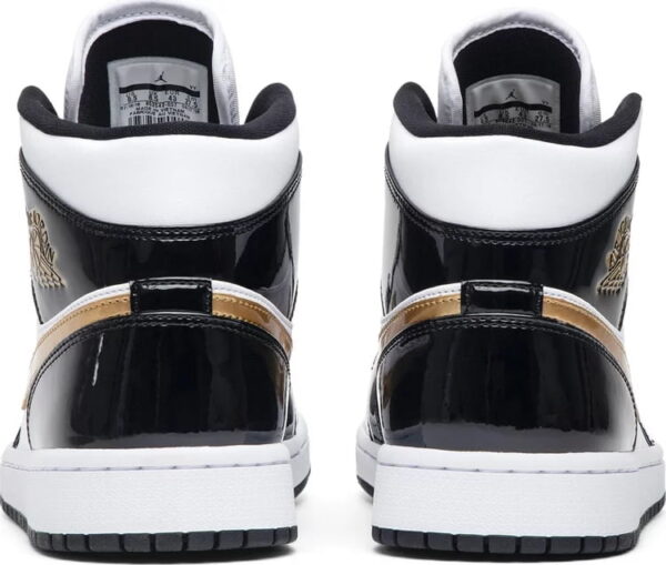 Air Jordan 1 Mid Patent SE Black Gold for sale - Image 5