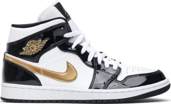 Air Jordan 1 Mid Patent SE Black Gold for sale - Image 4