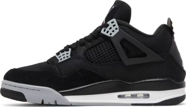 Nike Air Jordan shoes 4 Black Canvas for sale - Image 5