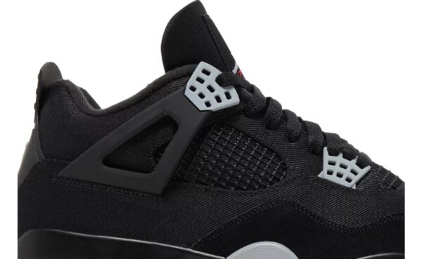 Nike Air Jordan shoes 4 Black Canvas for sale - Image 4