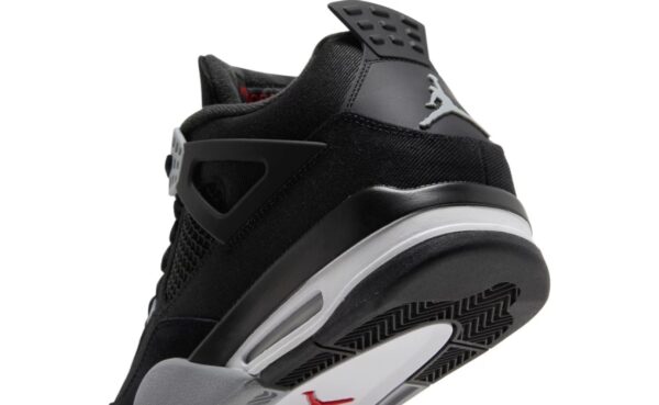 Nike Air Jordan shoes 4 Black Canvas for sale - Image 7