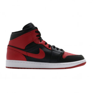 Nike Air Jordan 1 Mid Banned Blackred for sale