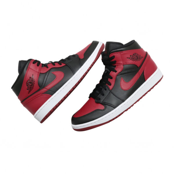 Nike Air Jordan 1 Mid Banned Blackred for sale - Image 4