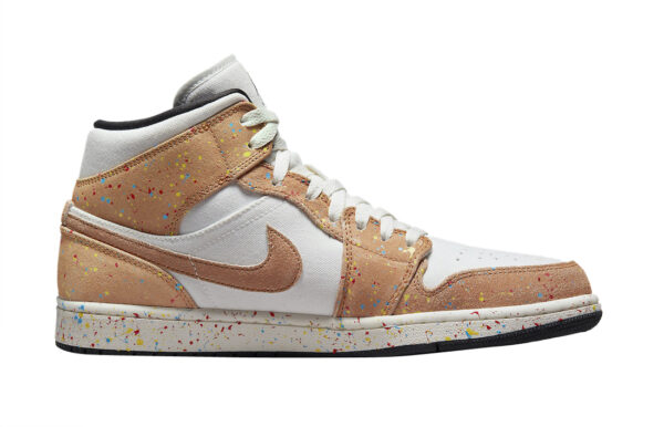 Nike Air Jordan 1 Mid SE Brushstroke Paint Splatter for sale - Image 5