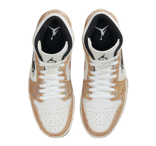 Nike Air Jordan 1 Mid SE Brushstroke Paint Splatter for sale - Image 4