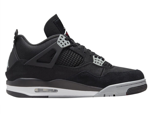 Air Jordan shoes 4 Series Black CanvasInfraredMNON - Image 3
