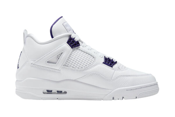 Air Jordan 4 Purple Metallic Retro Nike Sneakers - Image 4
