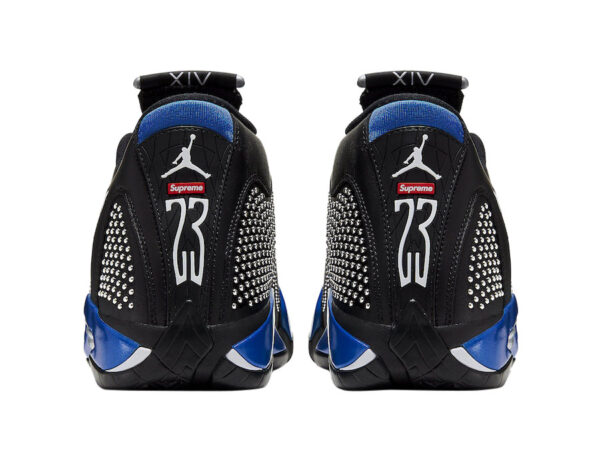 Supreme x Nike Air Jordan 14 Retro Black Varsity Royal for sale - Image 6