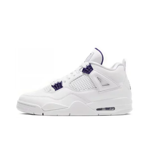 Air Jordan 4 Purple Metallic Retro Nike Sneakers