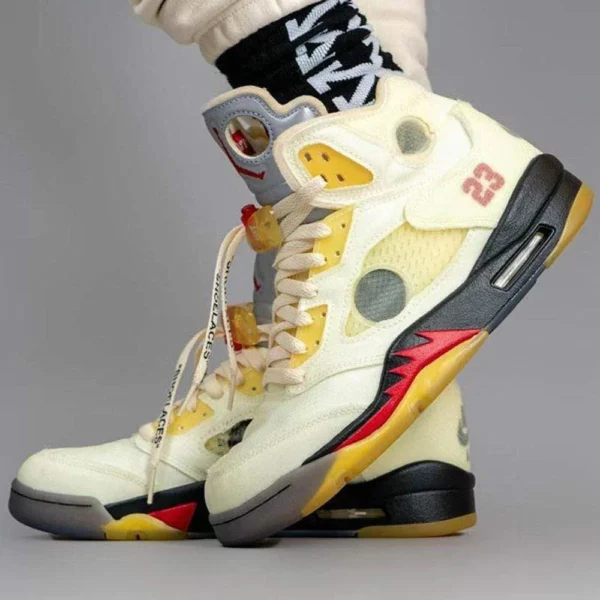 Off-White x Air Jordan 5 SP 'Sail' - Image 8