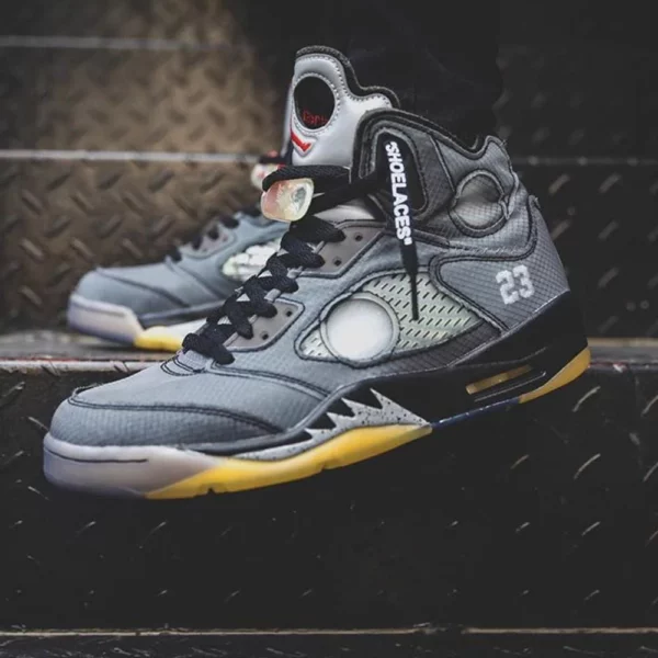 OFF-WHITE x Air Jordan 5 Retro SP 'Muslin' - Image 4