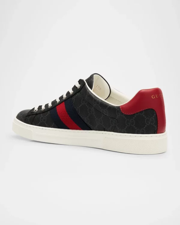 Men's Gucci Ace Low-Top Sneakers with Web - Image 4