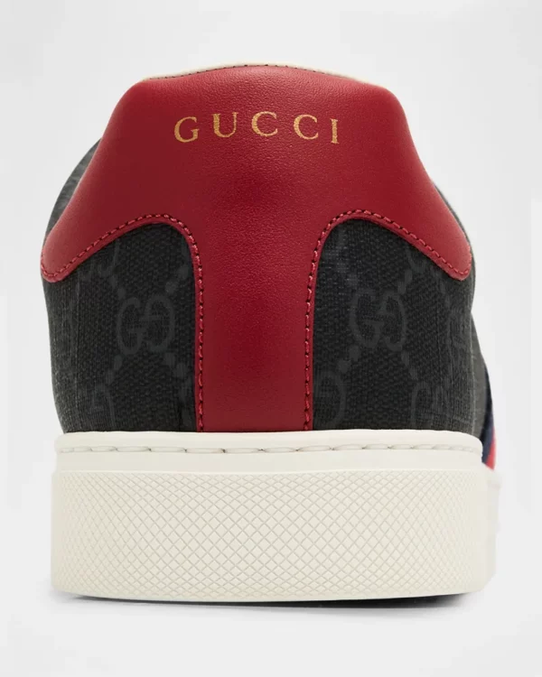 Men's Gucci Ace Low-Top Sneakers with Web - Image 5