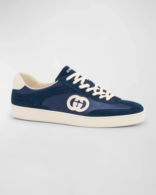 Men's G74 Canvas and Suede T-Toe Low-Top Sneakers - Image 5