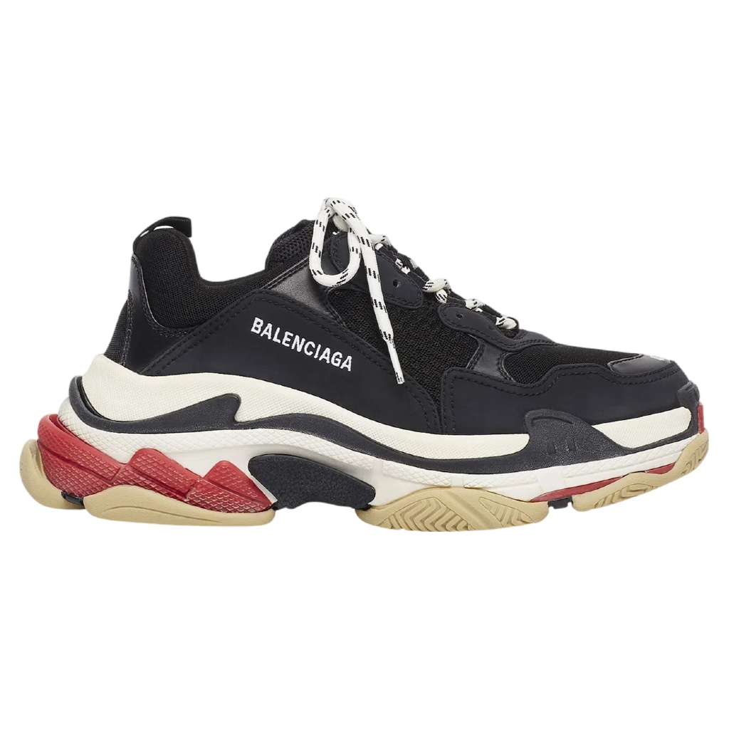 Balenciaga Triple S Black  White  Red